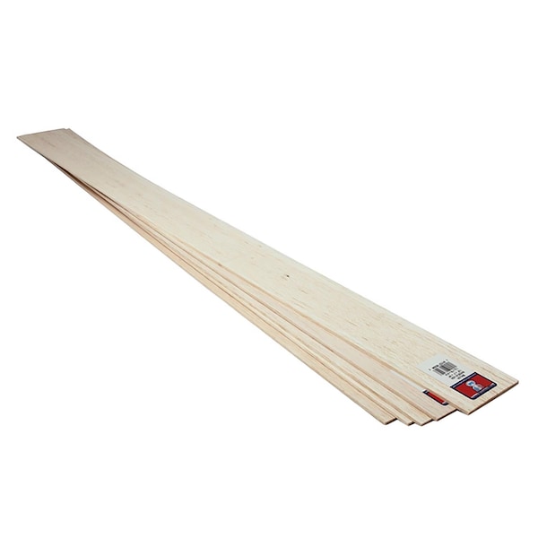 Midwest Products 1/8 in. X 3 in. W X 3 ft. L Basswood Sheet No 2/BTR Premium Grade 4004 - main